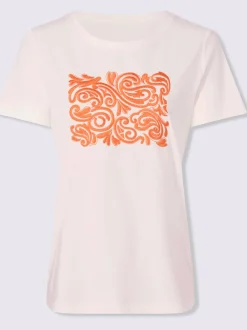 T-shirt à manches courtes avec broderie ornementale sur le devant