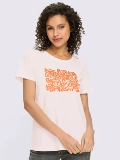 T-shirt à manches courtes avec broderie ornementale sur le devant