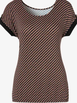 T-shirt à manches courtes avec col rond et détails dorés