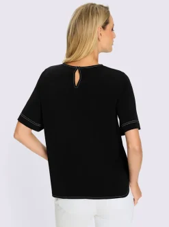 T-shirt à manches courtes avec coutures contrastées recyclé