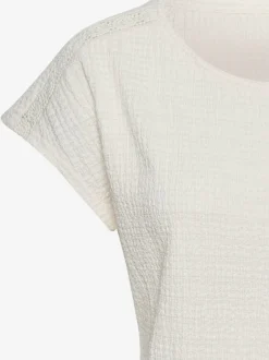 T-shirt à manches courtes avec empiècement crochet aux épaules