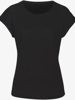 T-shirt à manches courtes avec empiècement crochet aux épaules