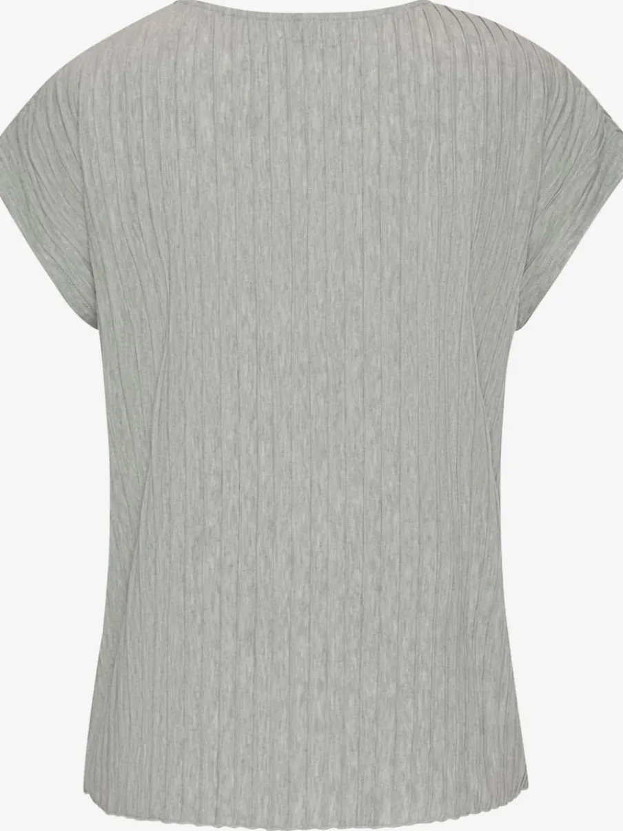 T-shirt à manches courtes avec encolure ronde et ourlet droit