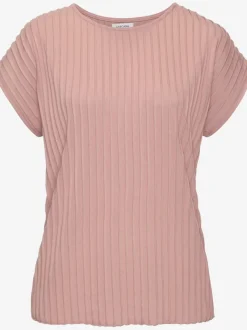 T-shirt à manches courtes avec encolure ronde et ourlet droit