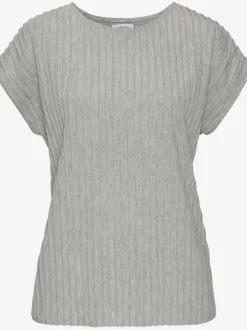T-shirt à manches courtes avec encolure ronde et ourlet droit