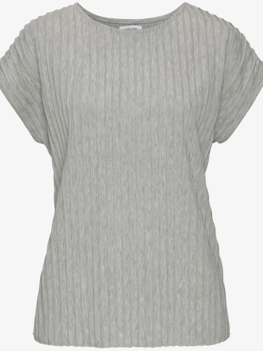 T-shirt à manches courtes avec encolure ronde et ourlet droit