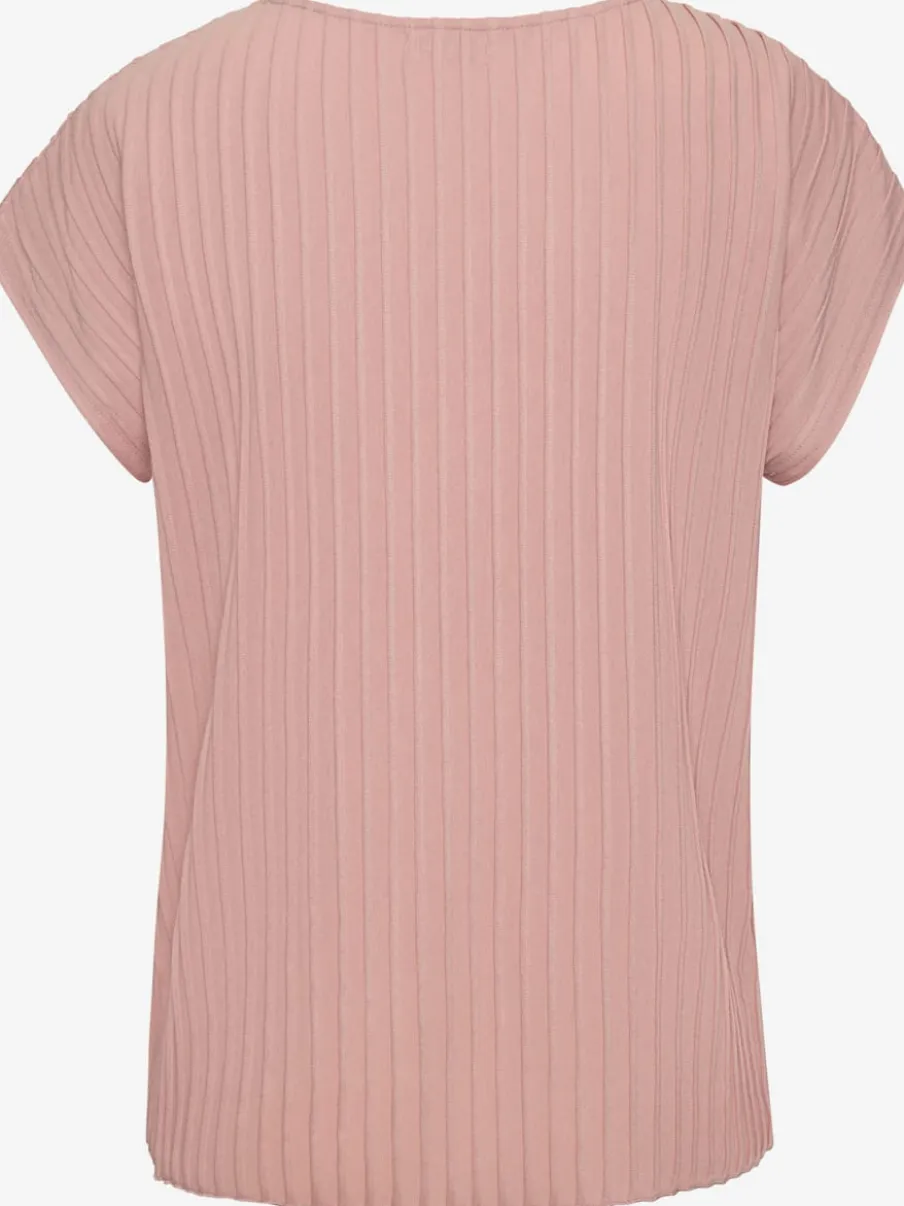 T-shirt à manches courtes avec encolure ronde et ourlet droit