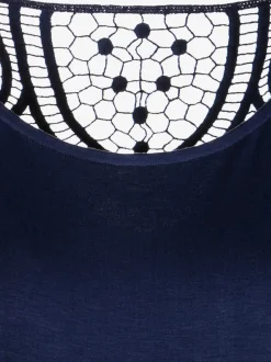 T-shirt à manches courtes avec empiècement crochet doux au dos