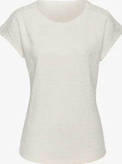 T-shirt à manches courtes avec empiècement crochet aux épaules