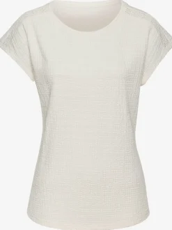 T-shirt à manches courtes avec empiècement crochet aux épaules