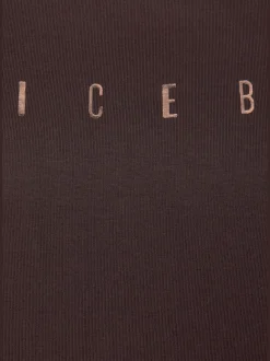 T-shirt à manches courtes avec encolure ronde et logo brillant