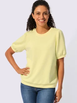 T-shirt à manches courtes avec fronces aux épaules en modal