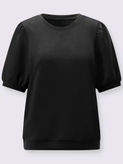 T-shirt à manches courtes avec fronces aux épaules en modal