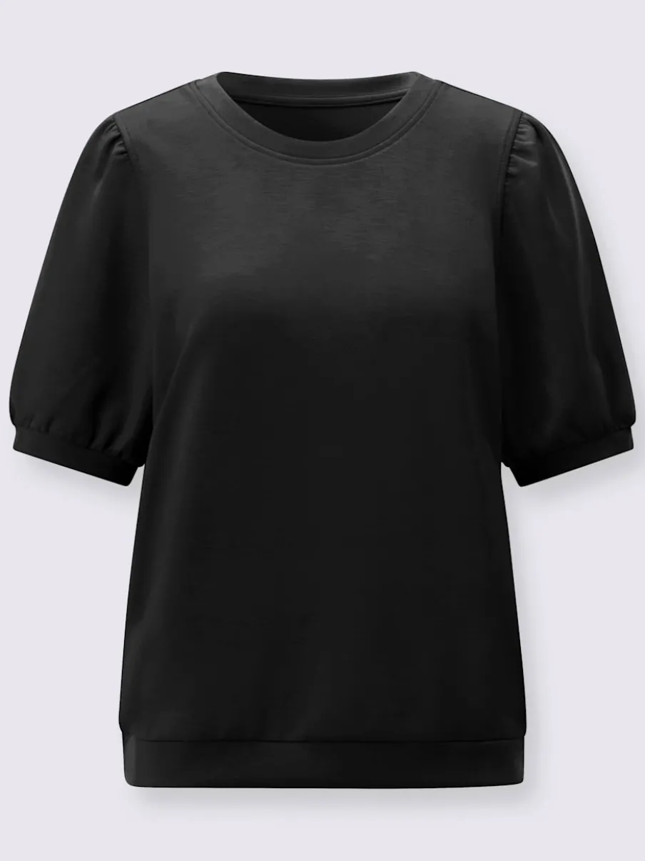 T-shirt à manches courtes avec fronces aux épaules en modal