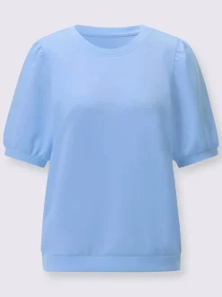 T-shirt à manches courtes avec fronces aux épaules en modal
