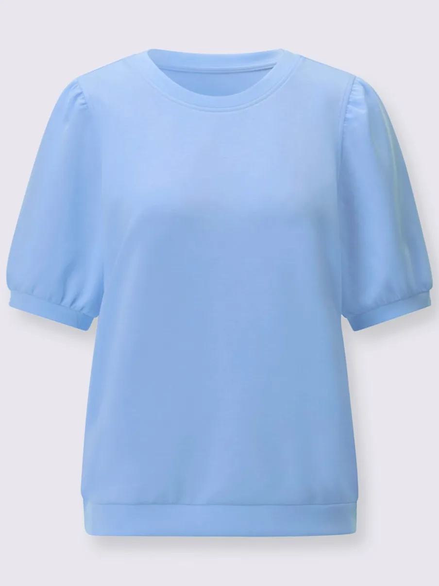 T-shirt à manches courtes avec fronces aux épaules en modal