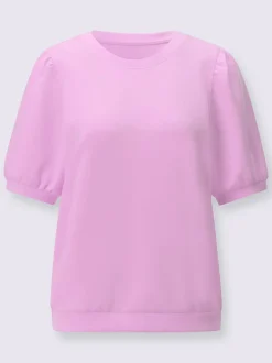 T-shirt à manches courtes avec fronces aux épaules en modal