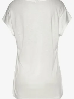 T-shirt à manches courtes avec grand imprimé géométrique et encolure ronde