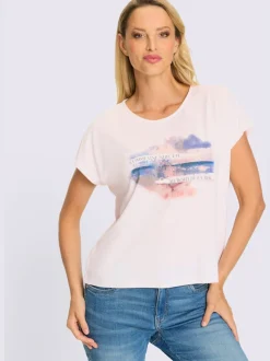 T-shirt à manches courtes avec imprimé graphique devant