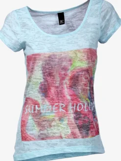 T-shirt à manches courtes avec imprimé graphique en matière extensible
