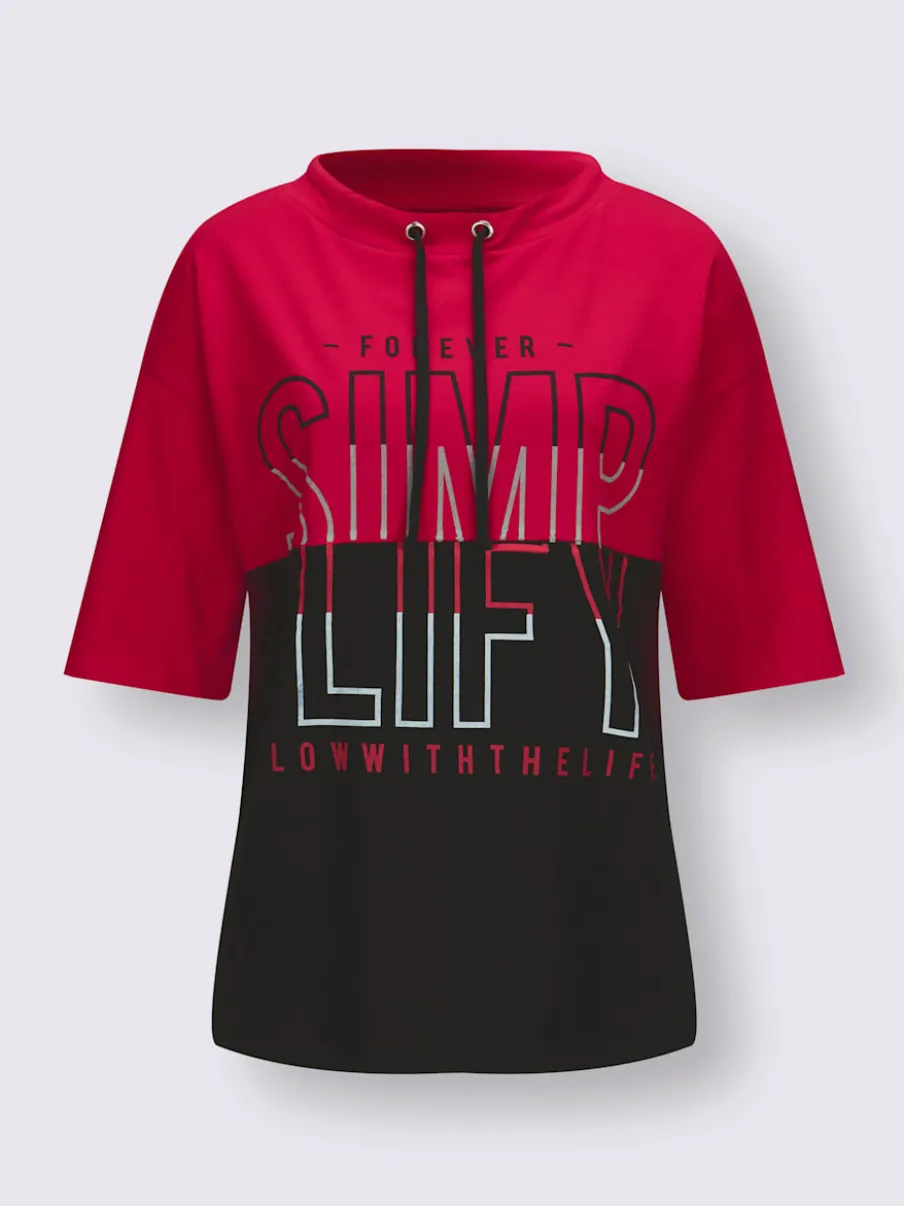 T-shirt à manches courtes avec imprimé et lien à nouer