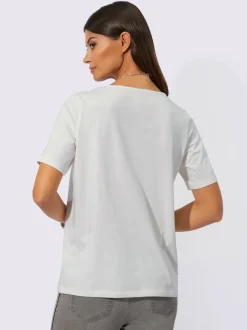 T-shirt à manches courtes avec imprimé et détails brillants