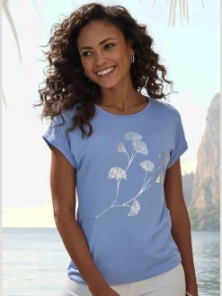 T-shirt à manches courtes avec imprimé floral décontracté