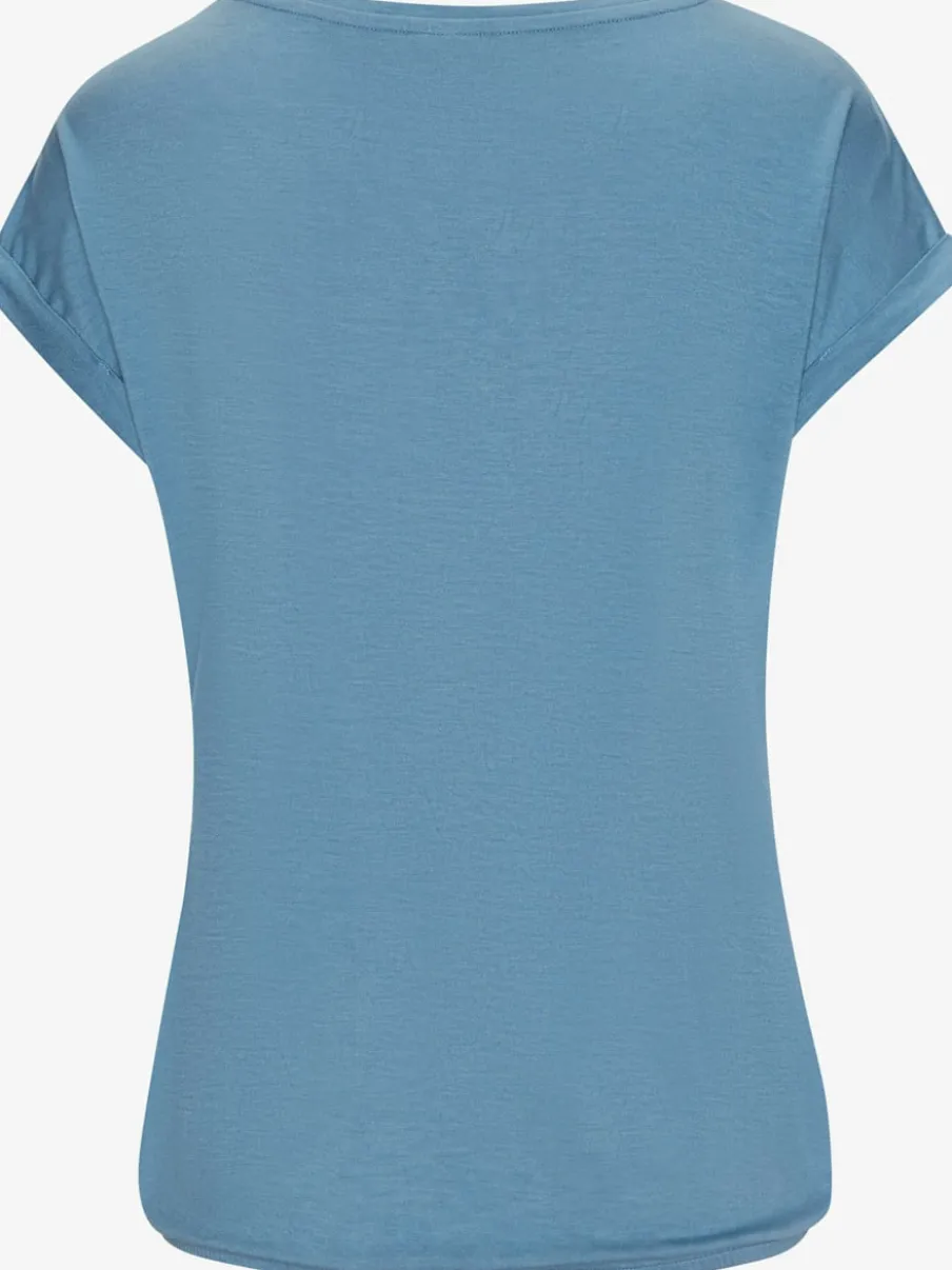 T-shirt à manches courtes avec imprimé cœur et taille élastiquée
