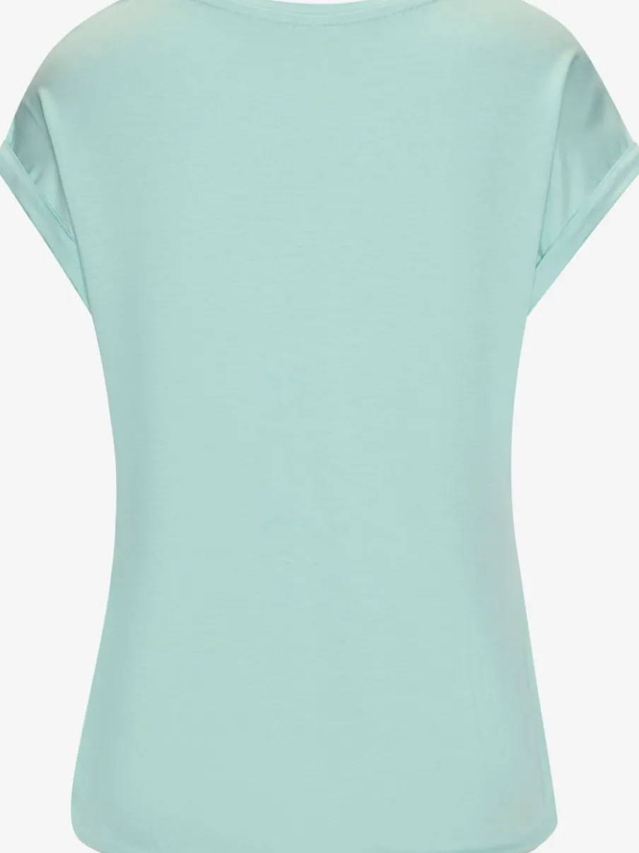 T-shirt à manches courtes avec imprimé cœur et taille élastiquée