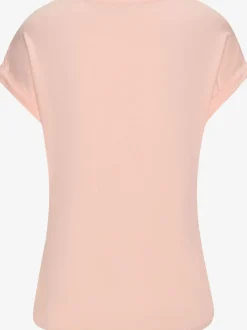 T-shirt à manches courtes avec imprimé cœur et taille élastiquée