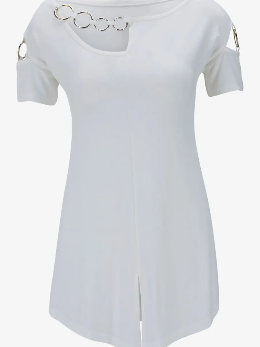 T-shirt à manches courtes avec éléments décoratifs raffinés