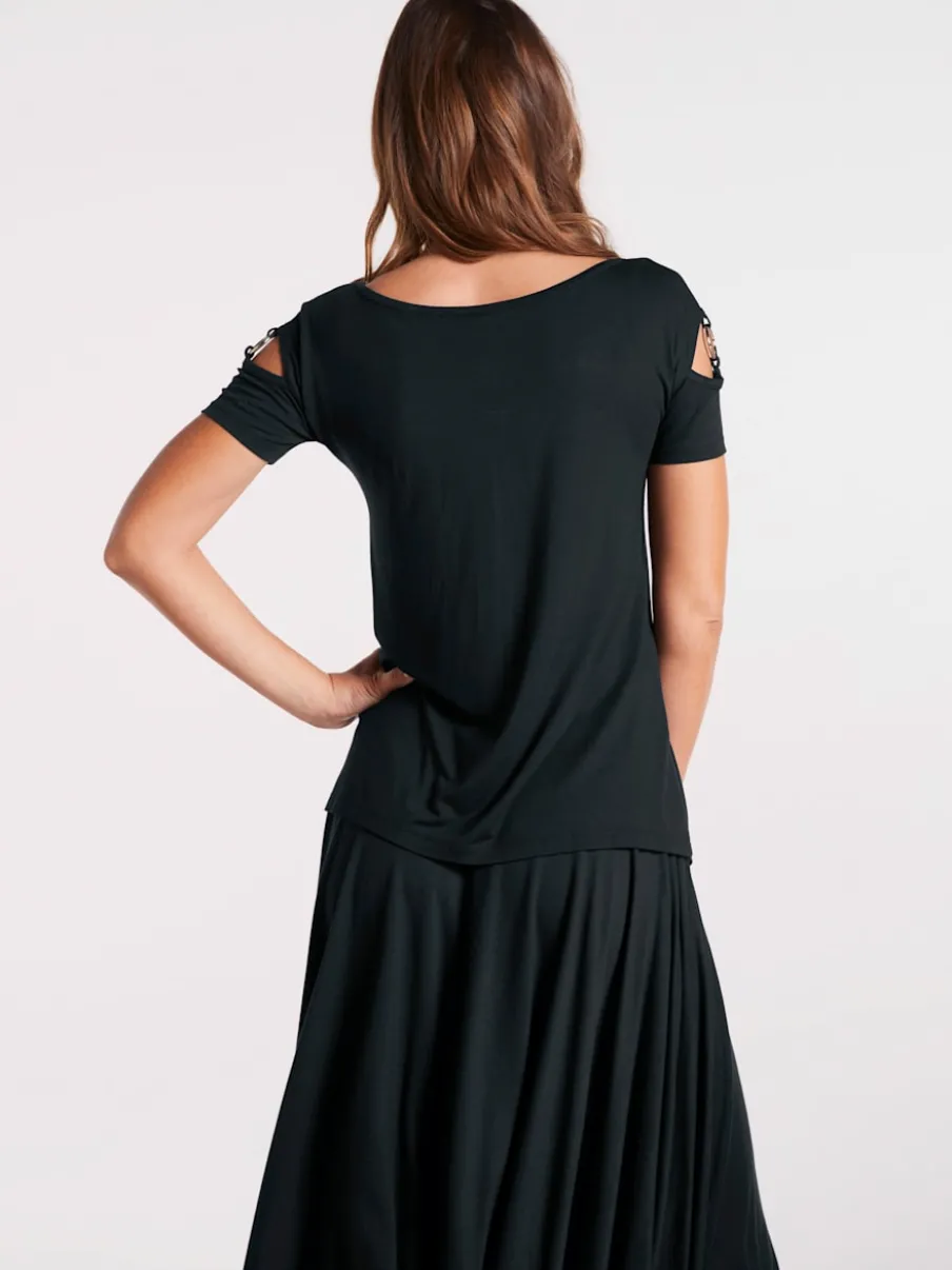 T-shirt à manches courtes avec éléments décoratifs raffinés