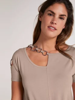 T-shirt à manches courtes avec éléments décoratifs raffinés