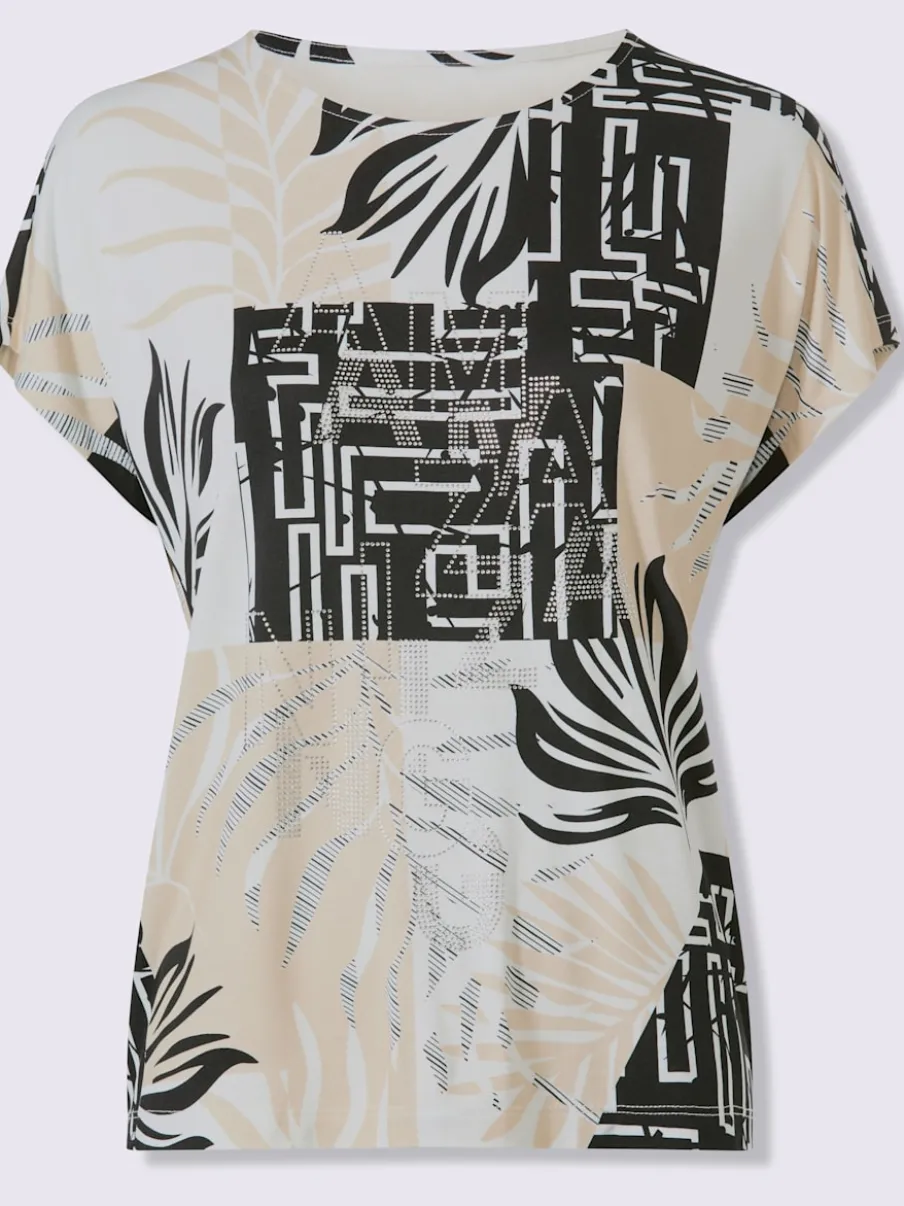 T-shirt à manches courtes avec motif graphique et encolure ronde