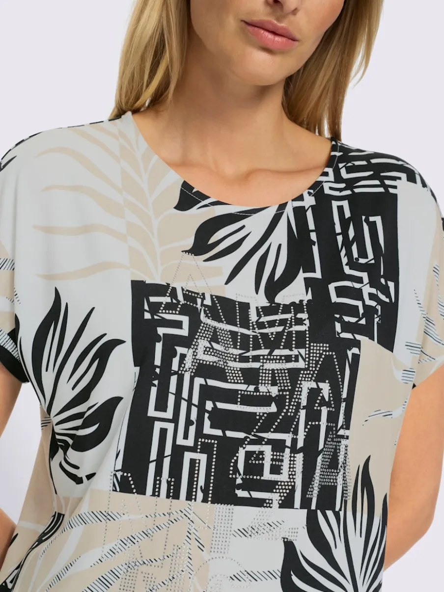 T-shirt à manches courtes avec motif graphique et encolure ronde