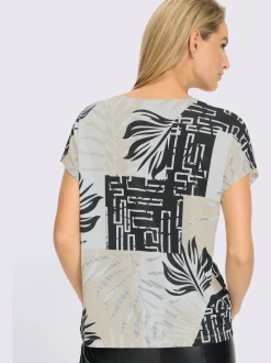 T-shirt à manches courtes avec motif graphique et encolure ronde