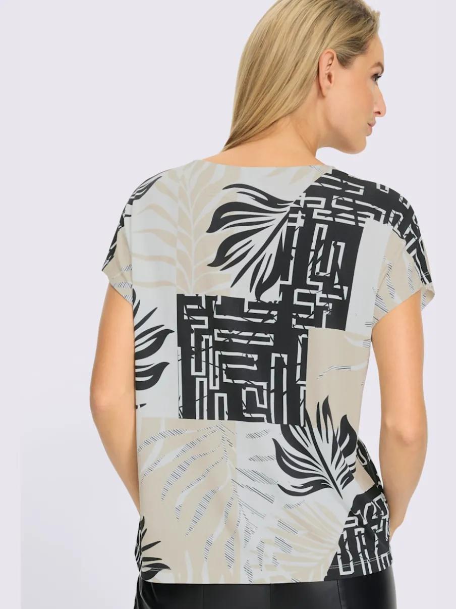T-shirt à manches courtes avec motif graphique et encolure ronde