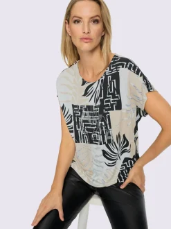T-shirt à manches courtes avec motif graphique et encolure ronde
