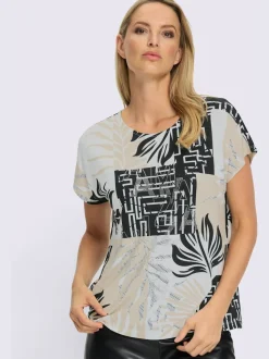 T-shirt à manches courtes avec motif graphique et encolure ronde