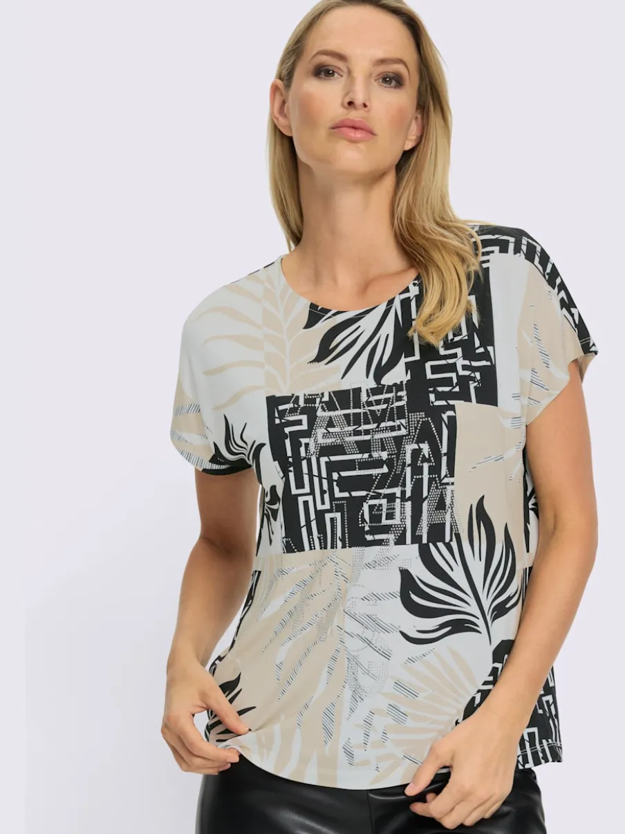 T-shirt à manches courtes avec motif graphique et encolure ronde