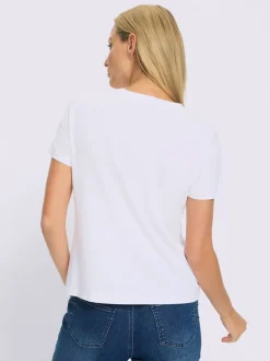 T-shirt à manches courtes avec motif graphique en viscose ECOVERO