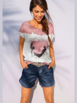 T-shirt à manches courtes avec motif graphique agréable à porter