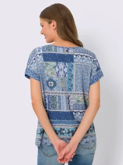 T-shirt à manches courtes avec motif patchwork détaillé