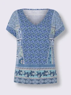 T-shirt à manches courtes avec motif patchwork détaillé