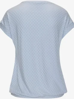 T-shirt à manches courtes avec motif jacquard et encolure ronde