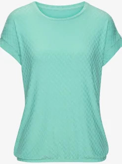 T-shirt à manches courtes avec motif jacquard et encolure ronde