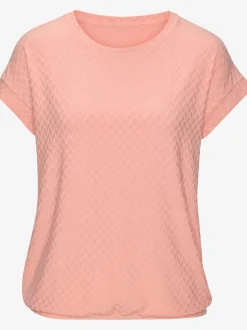 T-shirt à manches courtes avec motif jacquard et encolure ronde