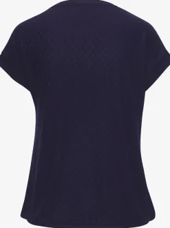 T-shirt à manches courtes avec motif jacquard et encolure ronde