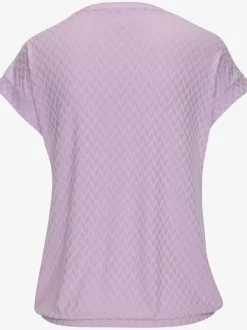 T-shirt à manches courtes avec motif jacquard et encolure ronde
