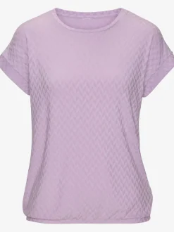 T-shirt à manches courtes avec motif jacquard et encolure ronde